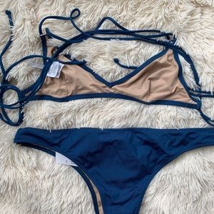 J Crew Playa Bikini Thong Set M Cheeky thong